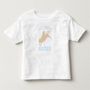 First Rodeo Baby blau und braun Geburtstag Kleinkind T-shirt