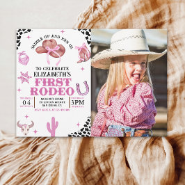 First Rodeo Birthday for Girls – Pink Western Einladung