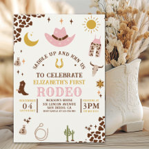 First Rodeo Birthday Girl, Fun Cowgirl Birthday