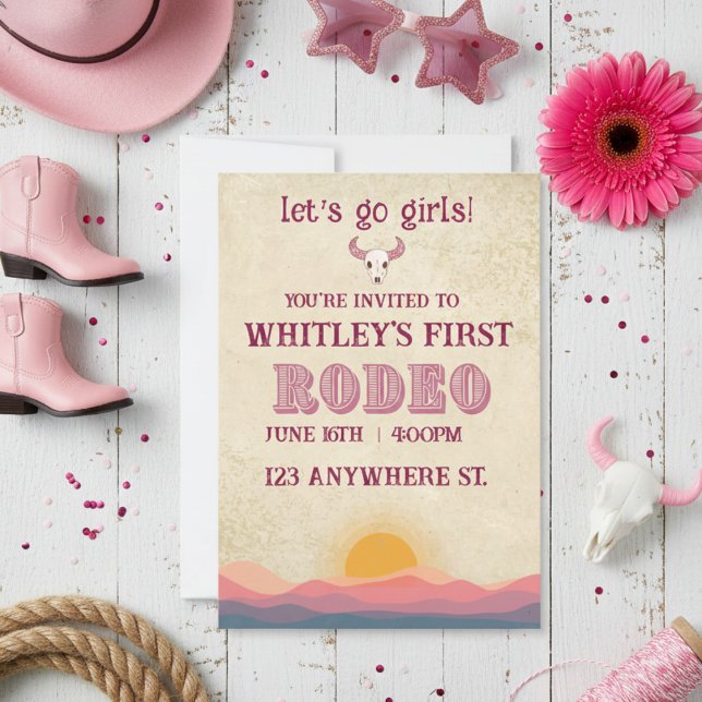 first rodeo birthday invitation feiertagskarte (Von Creator hochgeladen)