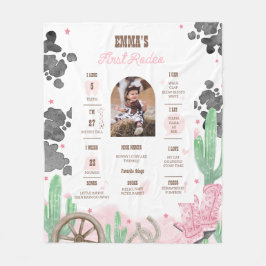 First Rodeo Boho Wild West Milestone Sign Fleecedecke