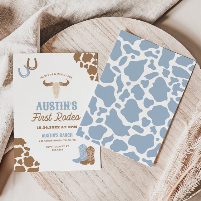 First Rodeo Cowboy Birthday Einladung (Von Creator hochgeladen)