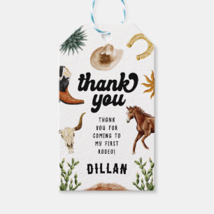 First Rodeo Cowboy Birthday Geschenkanhänger
