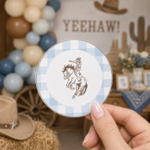 First Rodeo Cowboy Blau Gingham Vornehm