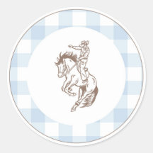 First Rodeo Cowboy Blau Gingham Vornehm