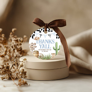 First Rodeo Cowboy Favor Tags werden zu Erste Rode Geschenkanhänger
