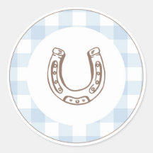 First Rodeo Cowboy Geburtstag Blau Gingham Vornehm