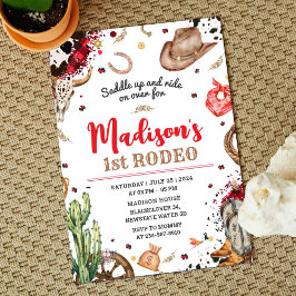 First Rodeo Cowboy Party Einladung