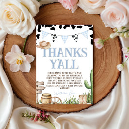 First Rodeo Cowboy Thank You Card Einladung