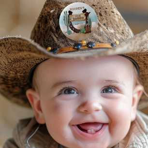 First Rodeo Cowboy Western Boy 1. Geburtstag Party Button