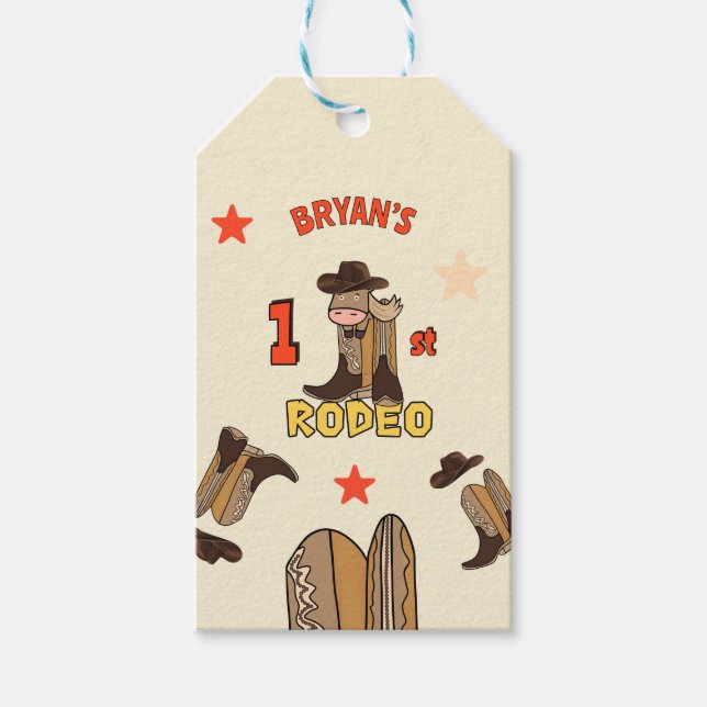 First Rodeo Geschenkanhänger (Vorderseite)
