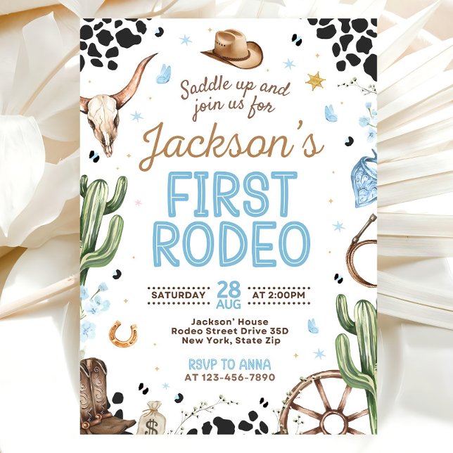 First Rodeo Invitation, My 1st Rodeo Invitation Einladung (Von Creator hochgeladen)