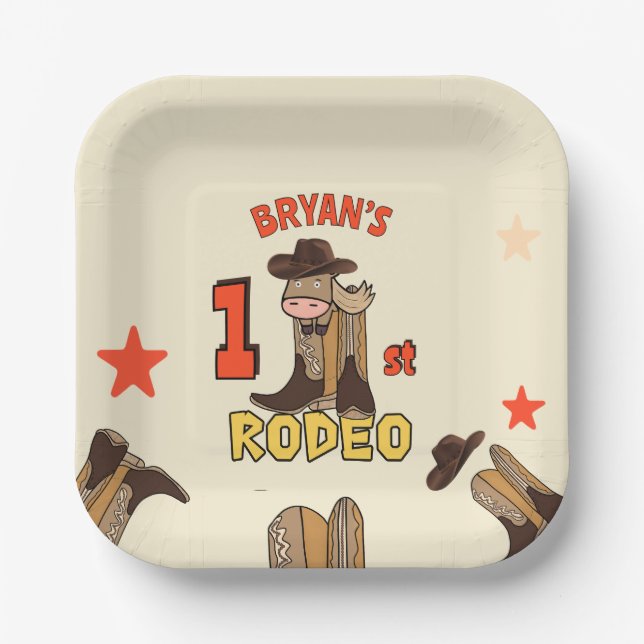 First Rodeo Pappteller (Vorderseite)