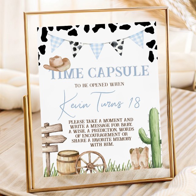 First Rodeo Time Capsule Sign Sockelschild (Von Creator hochgeladen)