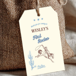 First Rodeo Western 1st Birthday Thank You Geschenkanhänger