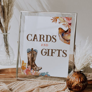 First Rodeo Western Girl Cards und Gifts Zeichen Poster