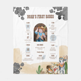 First Rodeo Wild West Photo Milestone Fleecedecke