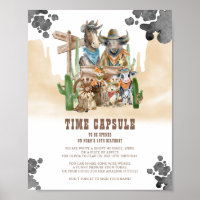 First Rodeo Wild West Zeitkapsel Schild