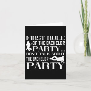 First Rule Stag Trauzeugen Groom Wedding Bachelor Karte