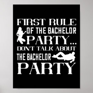 First Rule Stag Trauzeugen Groom Wedding Bachelor Poster