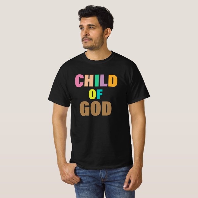 First Say God Unique Christian Typography T-Shirt (Vorne ganz)