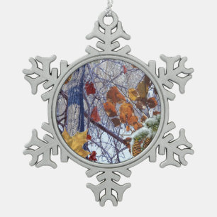 First Snow Winter Tarnung Style Schneeflocken Zinn-Ornament