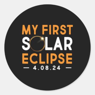 First Solar Eclipse Shirt Boys Girls 2024 Solar EC Runder Aufkleber