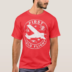 First Solo Flight Plane Aircraft Pilot Flight 2 T-Shirt