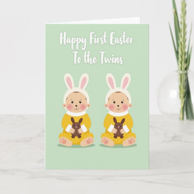 First Springtime Twins Card Karte (Vorderseite)