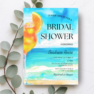 First Spritz Amalfi Beach Cocktail Brautparty Einladung