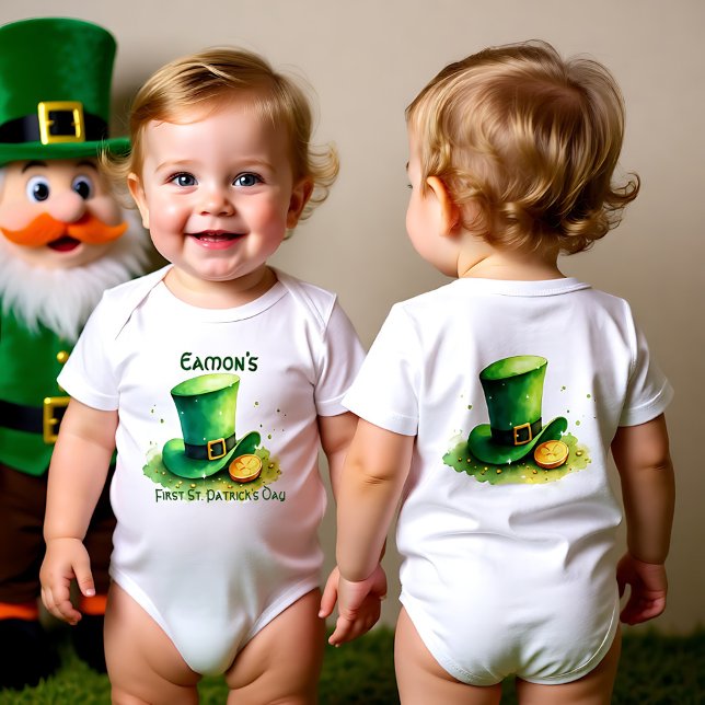 First St. Patrick’s Day for Tiny Treasure Hunters Baby Strampler (First St. Patrick’s Day for Tiny Treasure Hunters Baby Bodysuit)