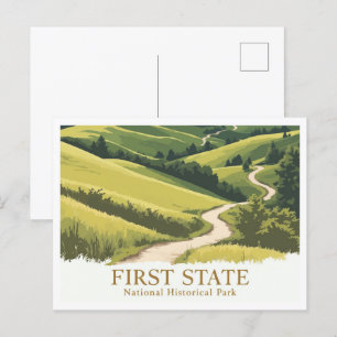 First Staat National Historical Park Delaware USA Postkarte