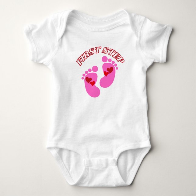 First Step Baby Bodysuit Strampler (Vorderseite)