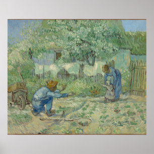 First Steps, After Millet by Vincent Van Gogh Poster