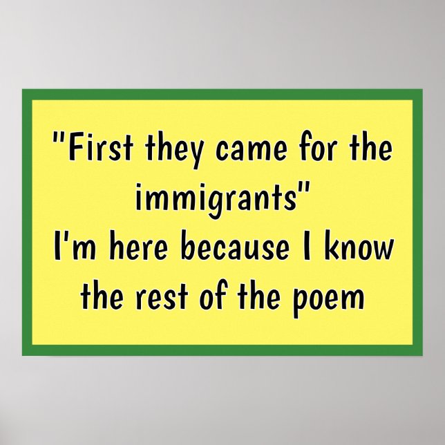 First they came for poster (Vorne)