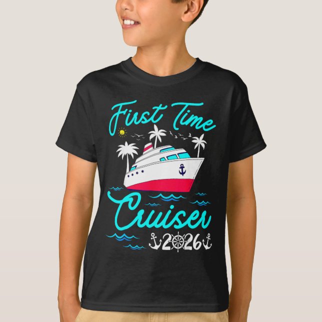 First Time Cruiser 2026 1st Cruise Vacation Family T-Shirt (Vorderseite)