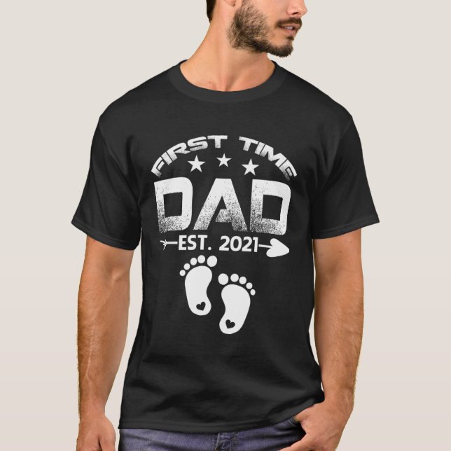 First Time Dad 2021 New Dad to be  Baby T-Shirt (Vorderseite)