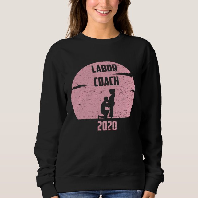 First Time Dad Bump Expecting Baby Girl Labor Coac Sweatshirt (Vorderseite)