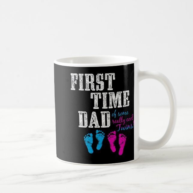 First Time Dad, Daddy Of Bg Twins, Father's Day Gi Kaffeetasse (Rechts)