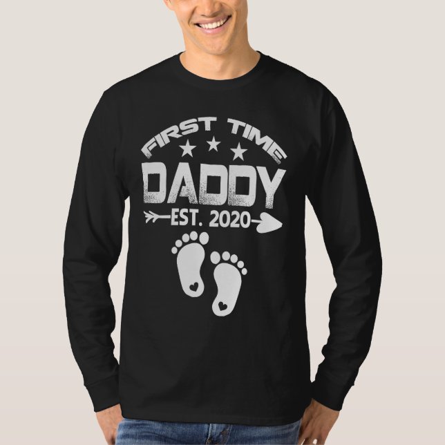 First Time Daddy 2020 New Grandfather to be  Baby T-Shirt (Vorderseite)