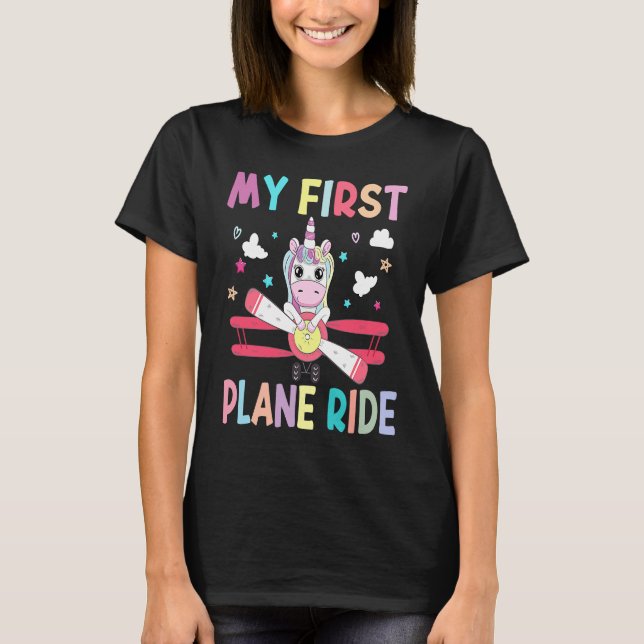 First Time Flying My First Airplane Ride Boys Girl T-Shirt (Vorderseite)