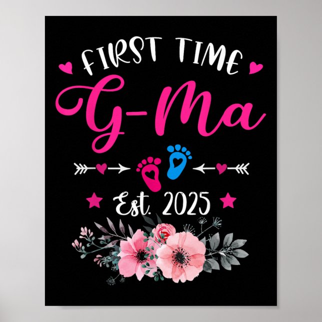 First Time G-ma 2025 Mother's Day Soon To Be Mom P Poster (Vorne)