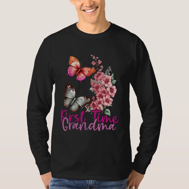 First Time Grandma 2023 Mother s Day 2023 Butterfl T-Shirt (Vorderseite)