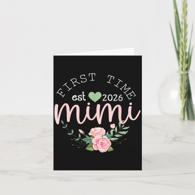 First Time Grandma Est 2026 New Grandmother 1st Ti Karte (Vorderseite)