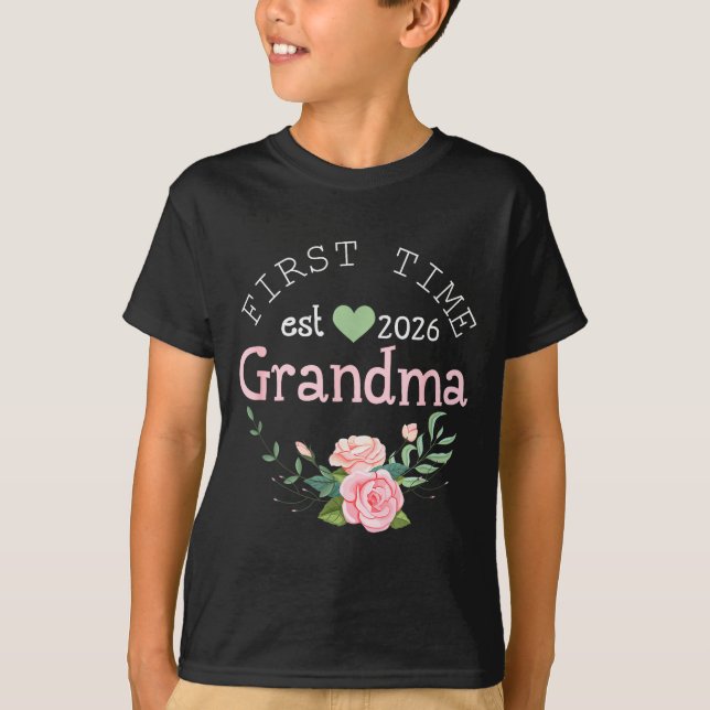 First Time Grandma Est 2026 New Grandmother 1st Ti T-Shirt (Vorderseite)