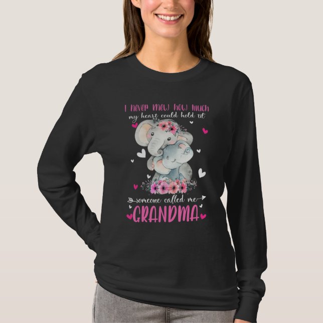 First Time Grandma Lovely Elephants Mothers Day Gr T-Shirt (Vorderseite)