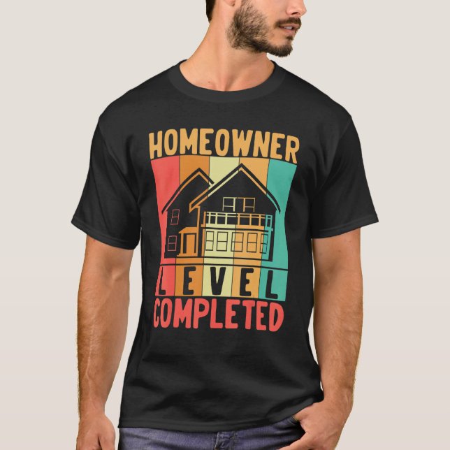 First Time Homeowner Gamer For Moving Announcement T-Shirt (Vorderseite)