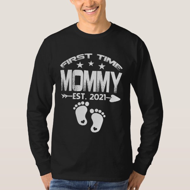 First Time Mommy 2021 New Mommy to be  Baby T-Shirt (Vorderseite)