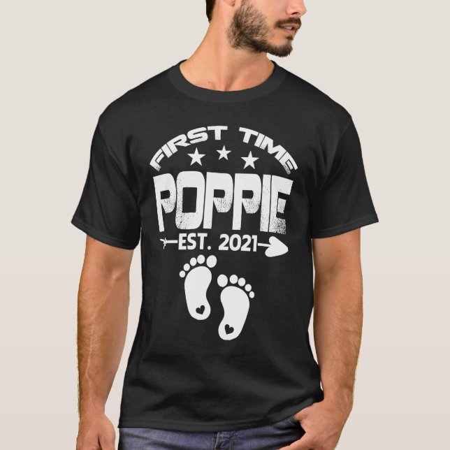 First Time Poppie 2021 New Poppie to be  Baby T-Shirt (Vorderseite)