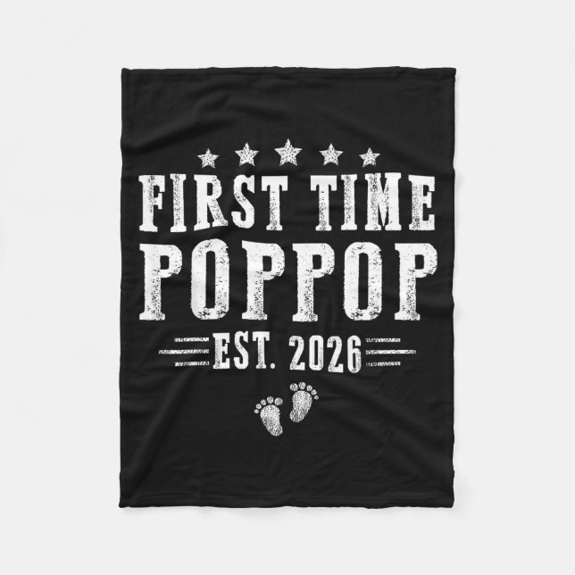 First Time Pp Est.2026 Father's Day Promoted To Pa Fleecedecke (Vorderseite)